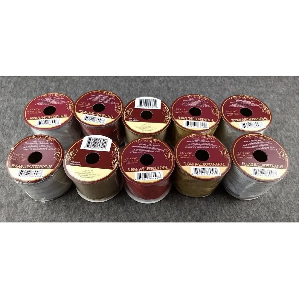 Golden Splendor Metallic Ribbon Wired 2.5